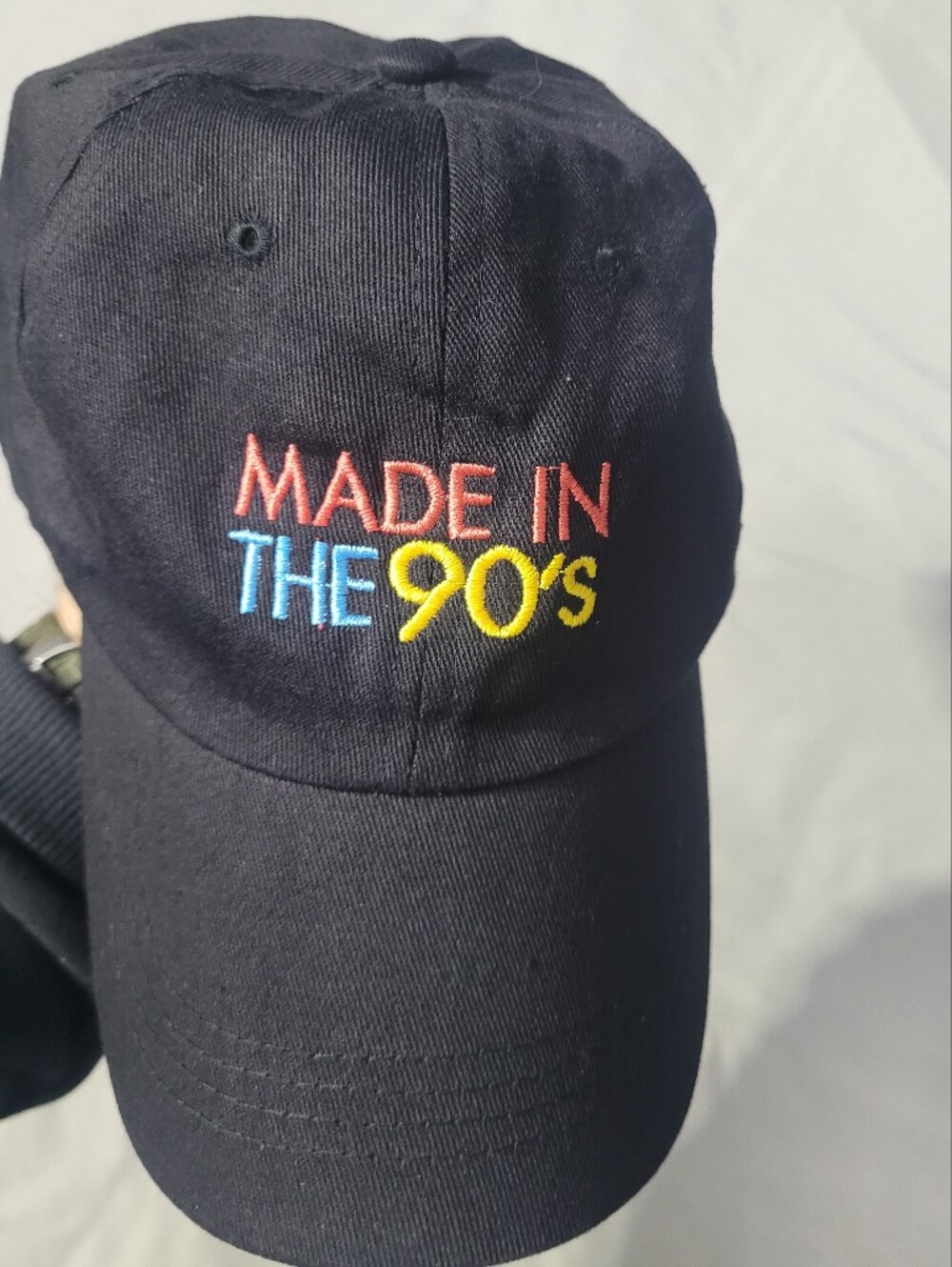 'Made In The 90's' Embroidered Cap with Multicolor Lettering - Picture 3 of 4